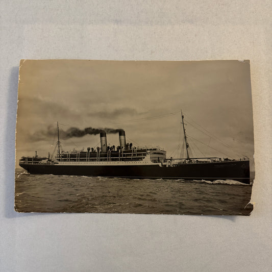 Vintage Ship Boat Photo Photograph Print Canadian Pacific Liner Montlaurier