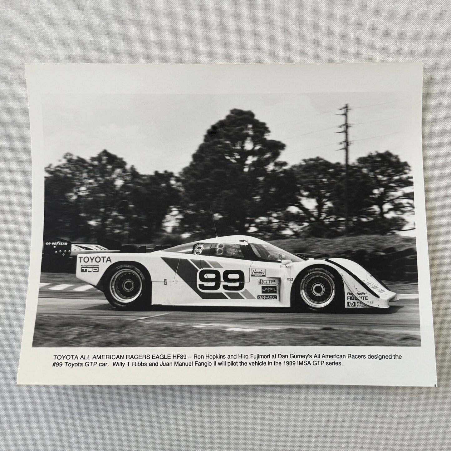 1989 Toyota Motorsport Racing Press Kit Dan Gurney Willy T Ribbs Fangio II