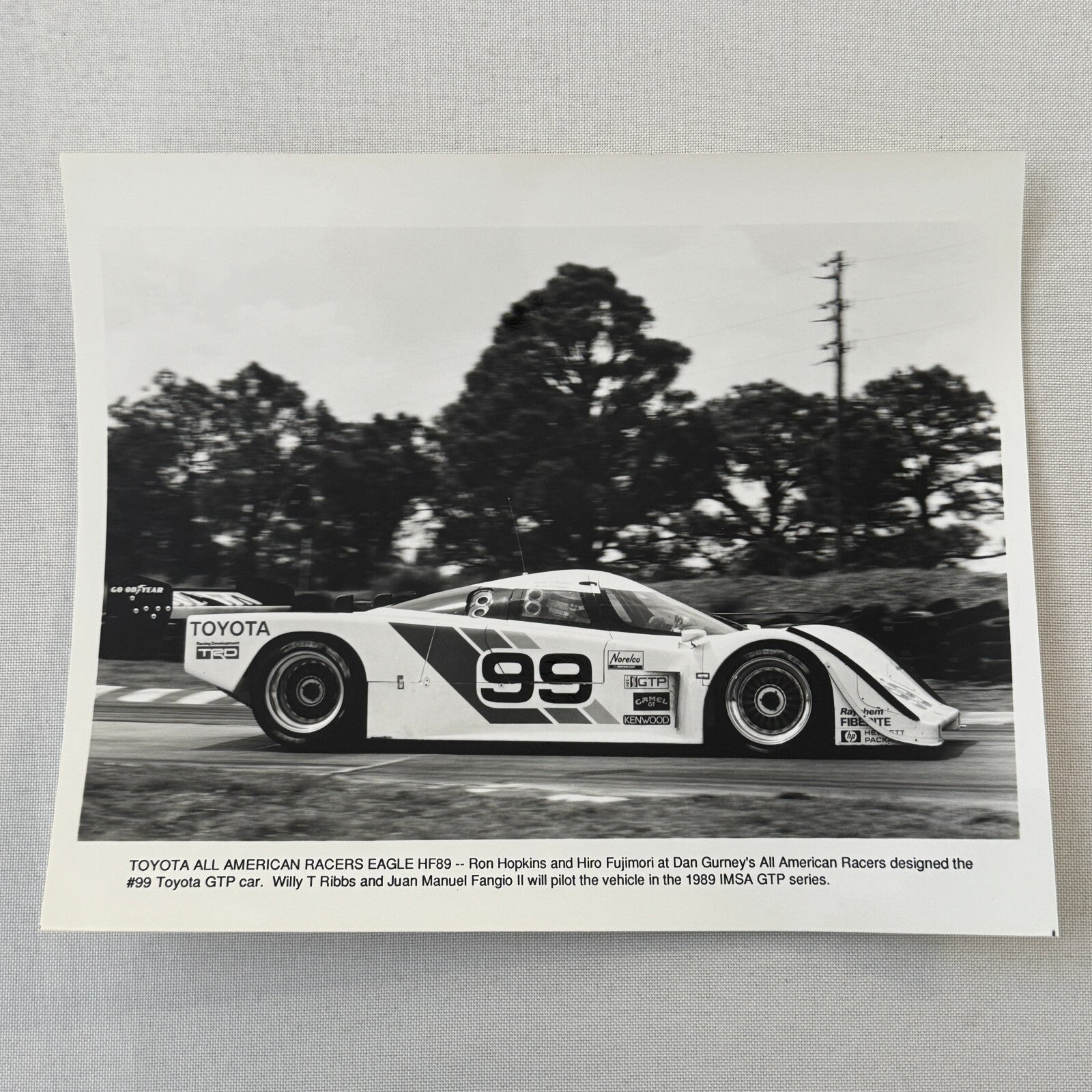 1989 Toyota Motorsport Racing Press Kit Dan Gurney Willy T Ribbs Fangio II