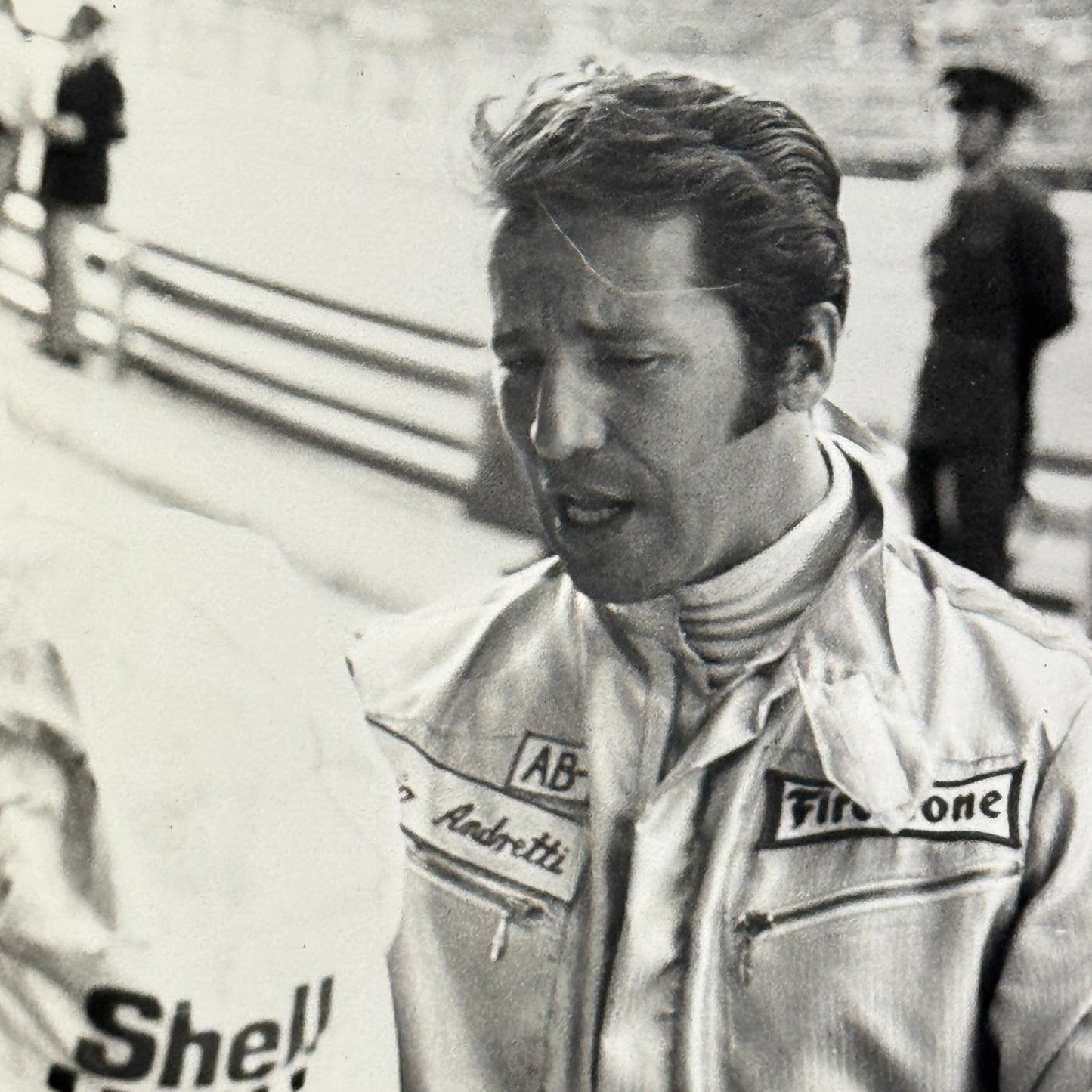 Vintage Mario Andretti Racing Driver Photo Photograph Print Motorsport