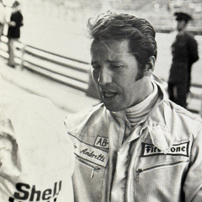 Vintage Mario Andretti Racing Driver Photo Photograph Print Motorsport