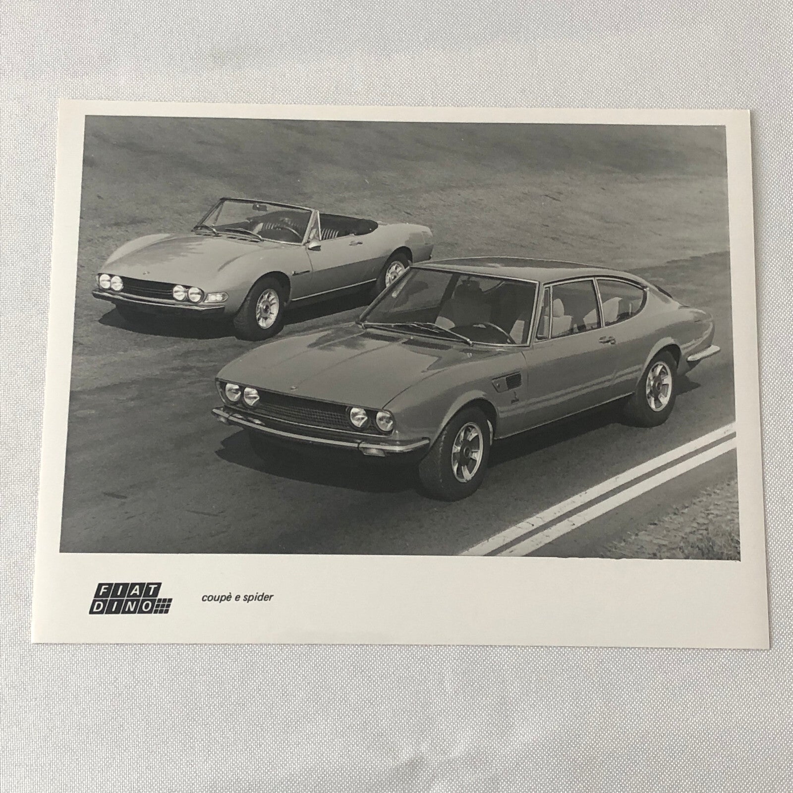 Fiat Dino Coupe and Spider Convertible Factory Press Photo Photograph