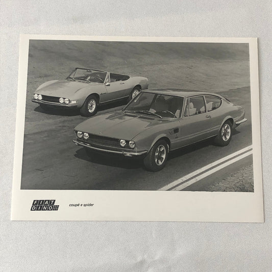 Fiat Dino Coupe and Spider Convertible Factory Press Photo Photograph