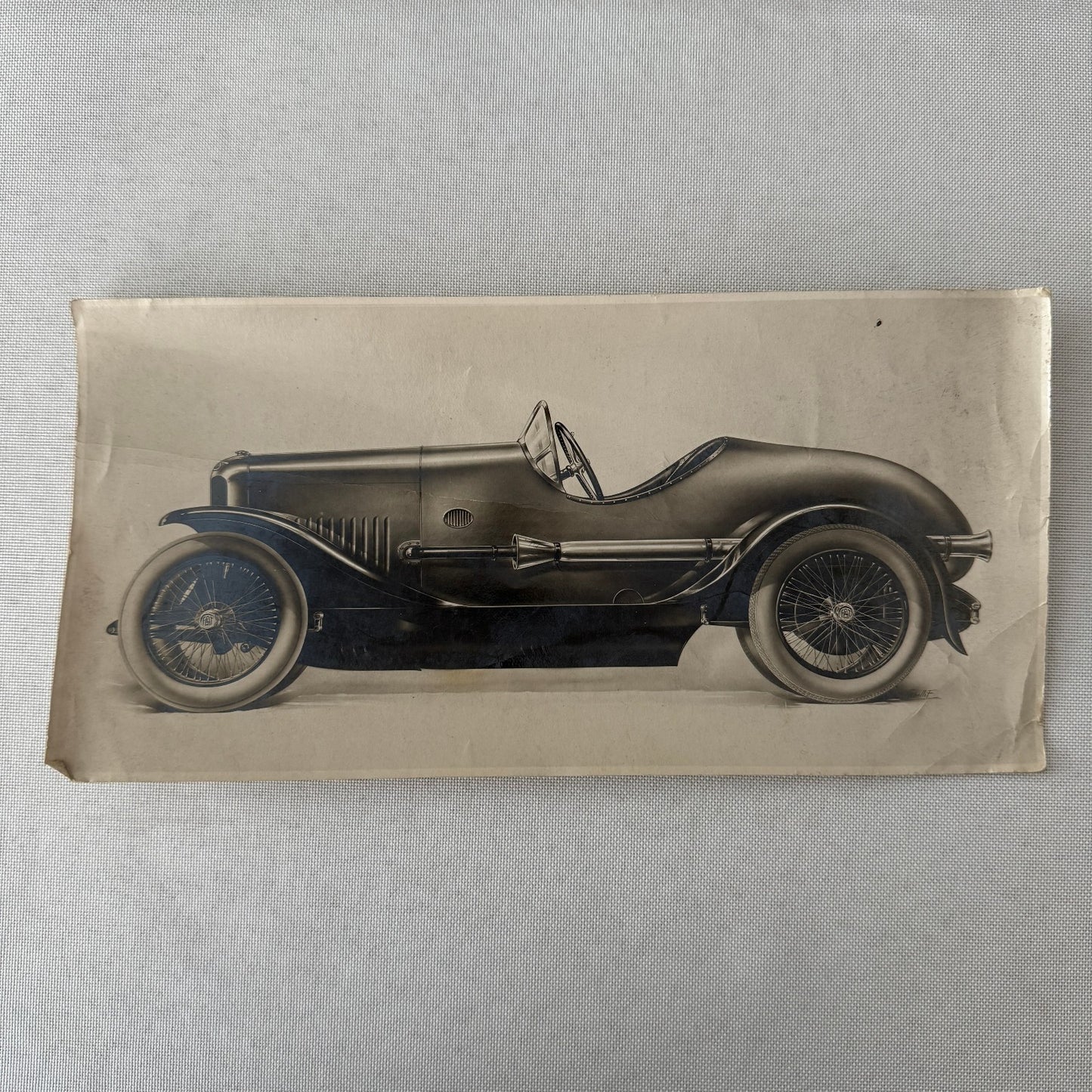 Vintage Fiat Car Automobile Photo Photograph Print Illustration Design Art