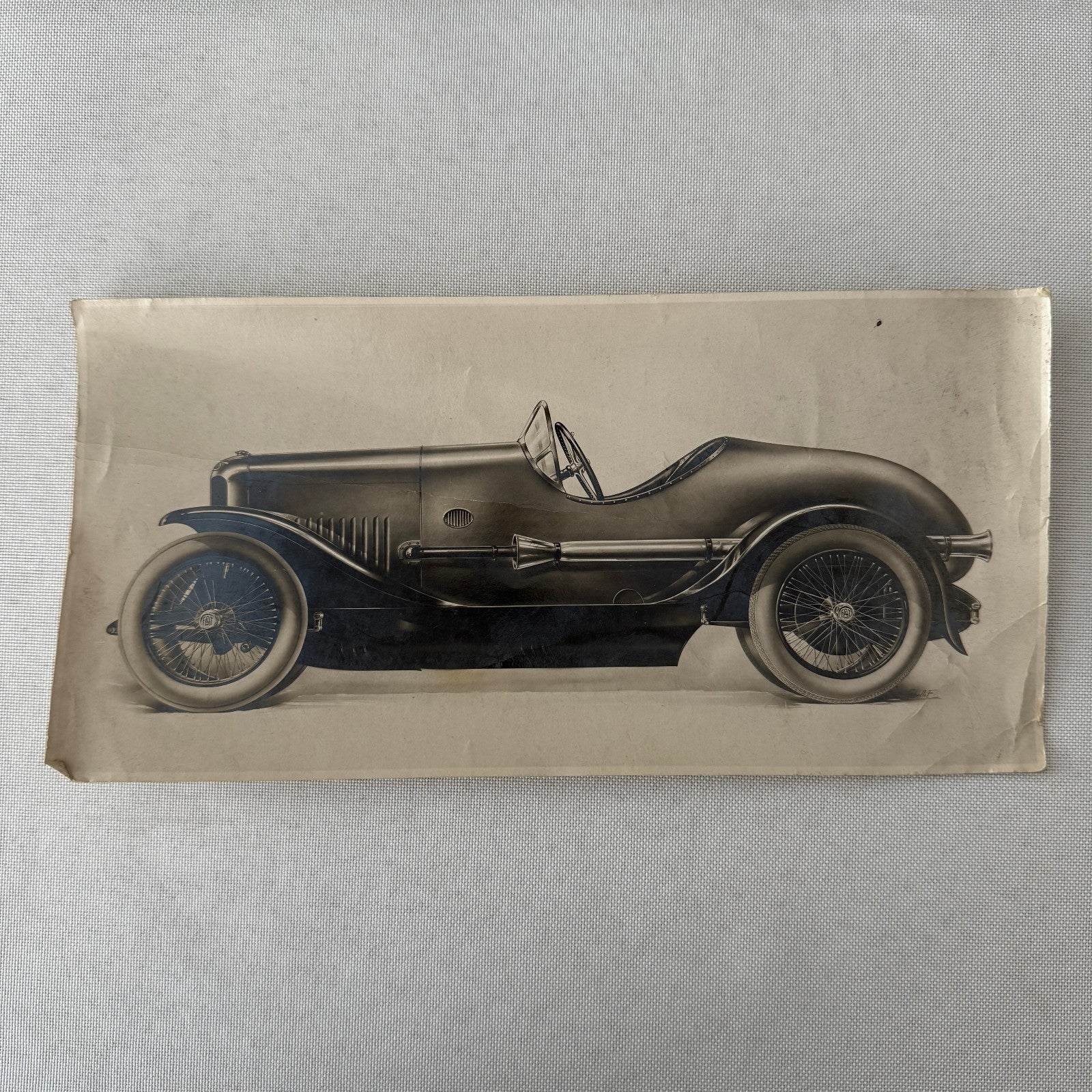 Vintage Fiat Car Automobile Photo Photograph Print Illustration Design Art