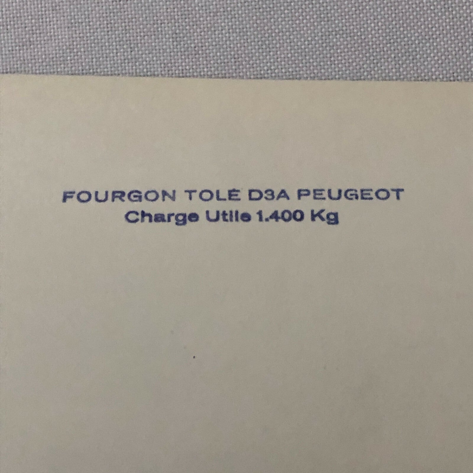 Vintage Peugeot D3A Fourgon Tole Truck Van Photo Photograph Print 
