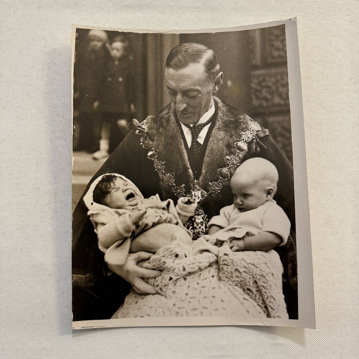 Pentonville UK Baby Show Cot Coverlets Worked By Queen as Prize 1932 Press Photo