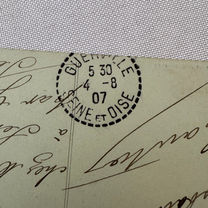 Vintage Zeppelin Airship Dirigible Postcard Post Card French Le Jaune II 1907