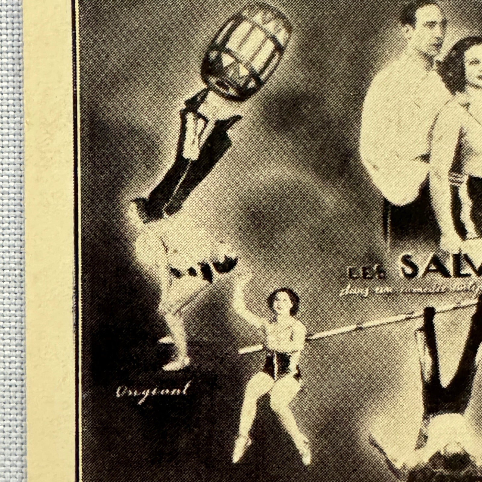 Vintage Circus Musical Comedy Balancing Act Postcard Post Card Les Salva French