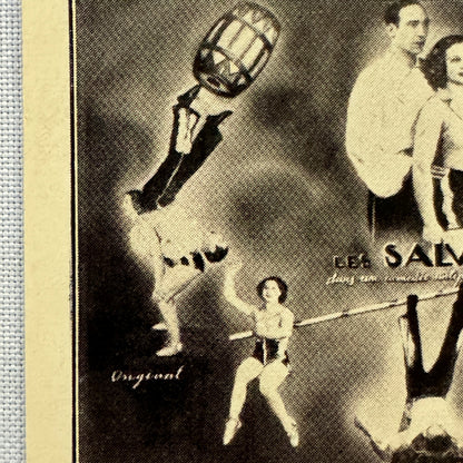 Vintage Circus Musical Comedy Balancing Act Postcard Post Card Les Salva French