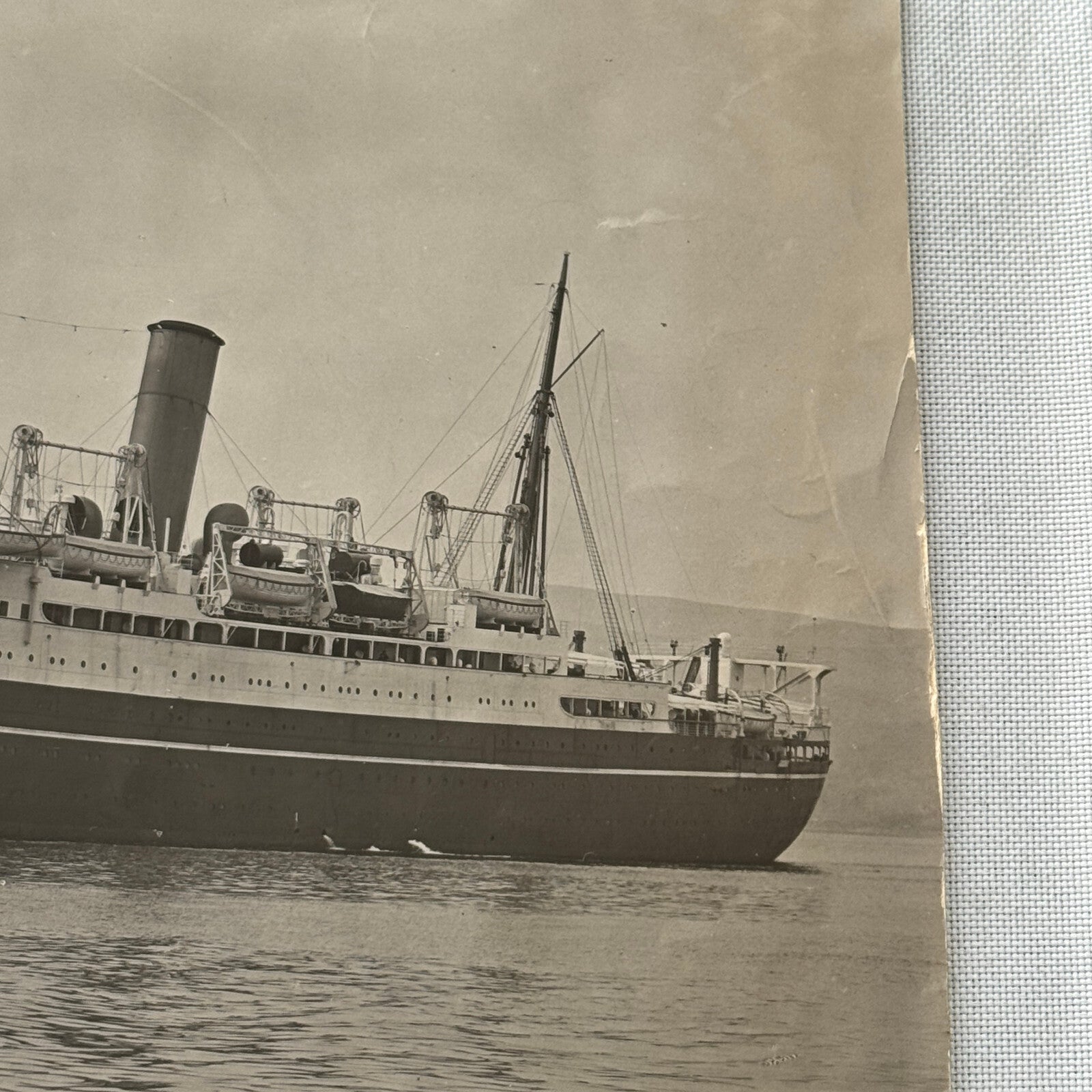 Vintage Ship Boat Photo Photograph Print Unidentified Vessel