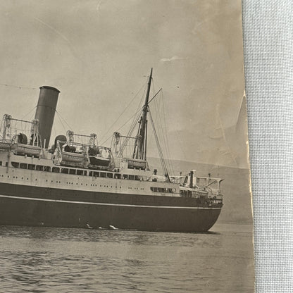 Vintage Ship Boat Photo Photograph Print Unidentified Vessel