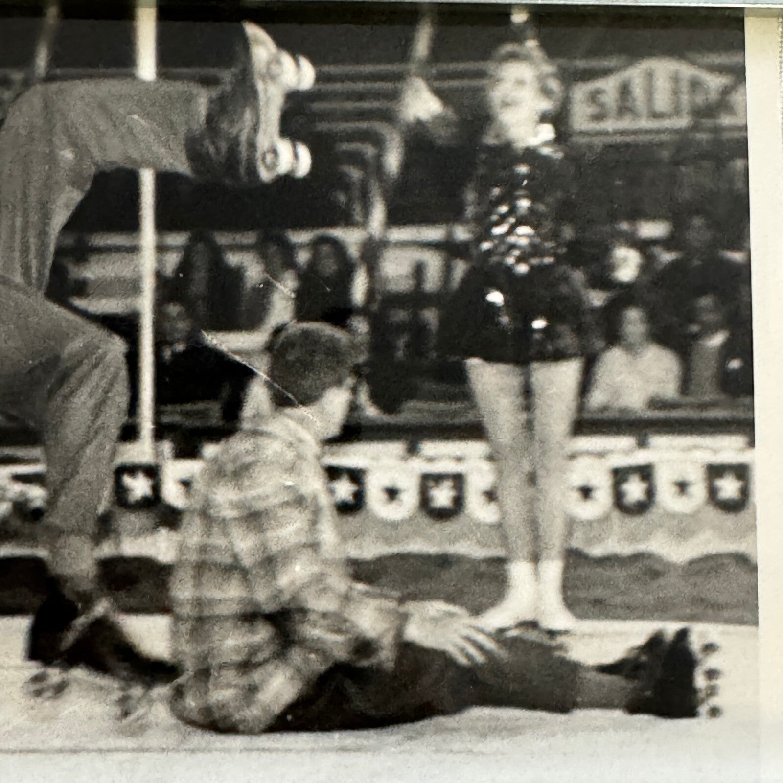 Circus Roller Skating Act Photo Photograph Print Vintage 3 Miehes
