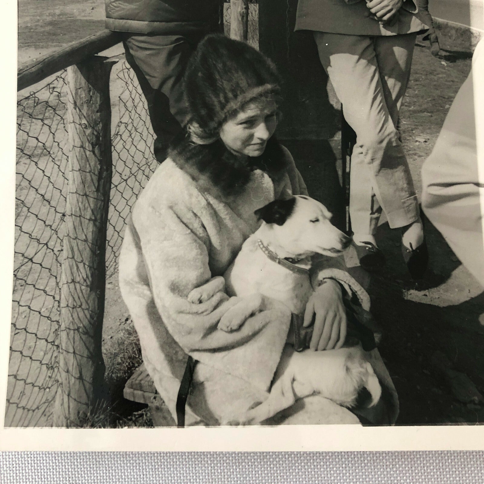 Vintage Stirling Moss Racing Driver Photo Photograph Women and Dog 