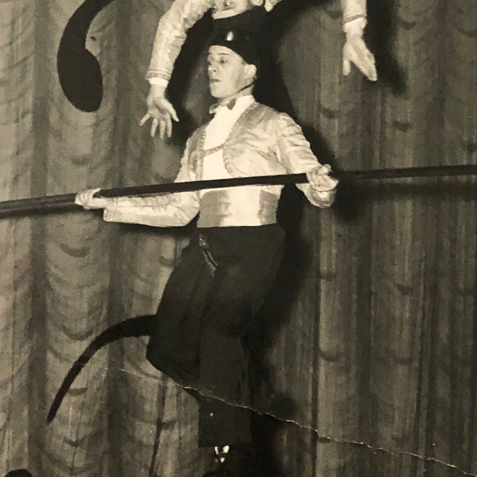 Circus Performer Unicycle Balancing Act Photo Photograph Dam Brothers Vintage