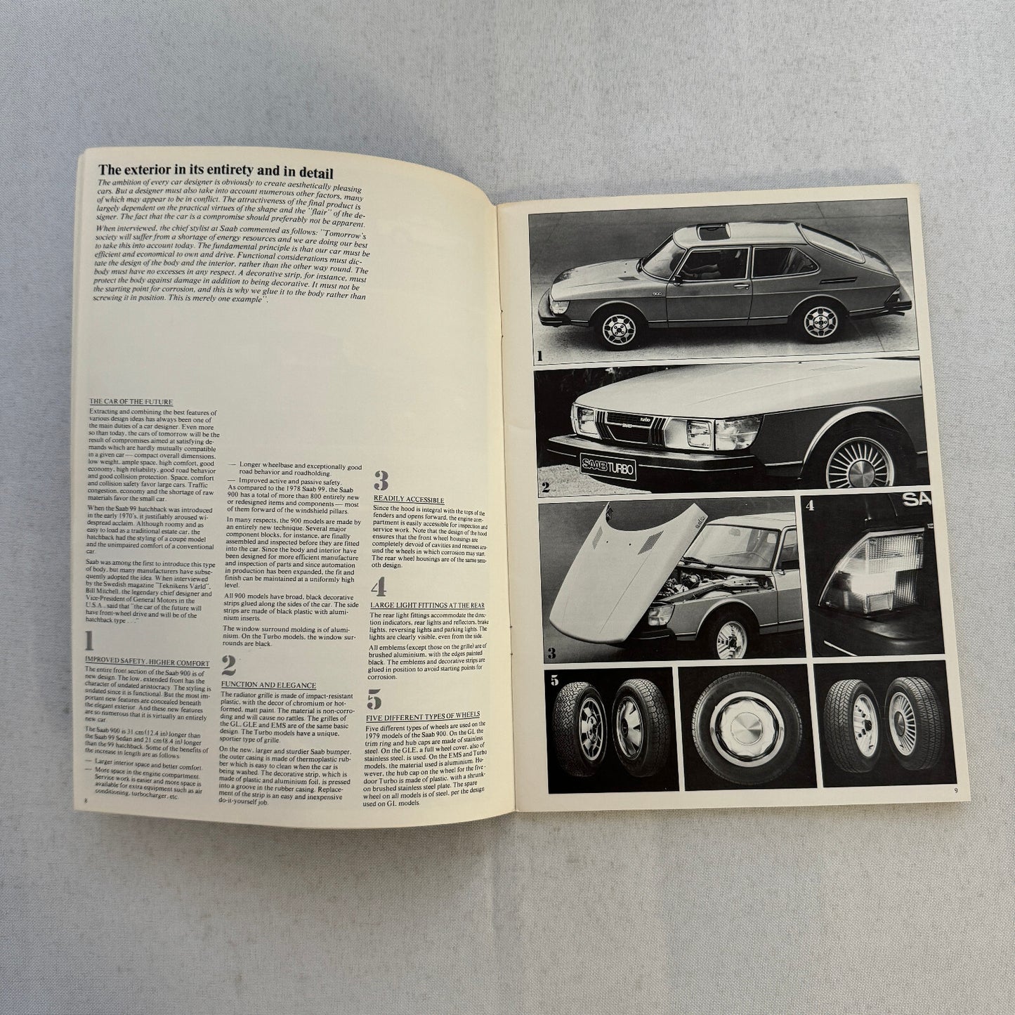 Saab 900 Engineering Features Book Brochure 1979 Saab 900 Turbo GLi EMS GLE