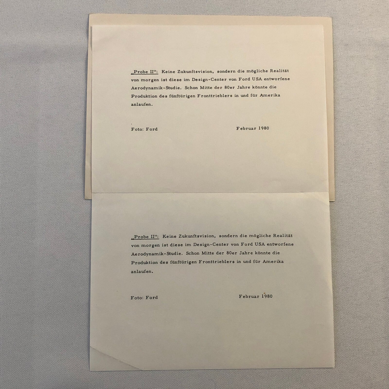 1980 Ford Probe II Concept Car Design Photo Photograph Germany