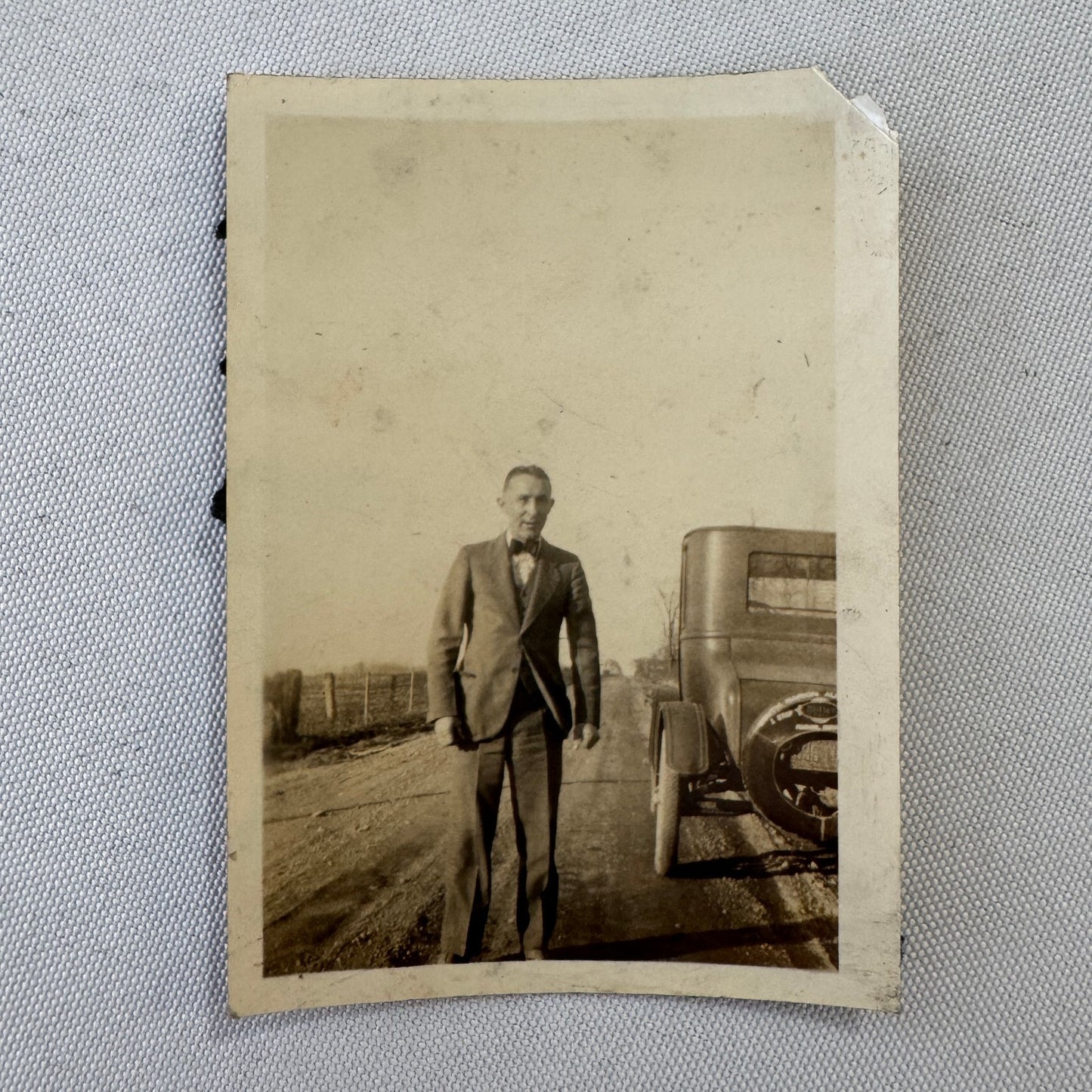 Vintage Car Automobile Photo Photograph Print Snapshot Man