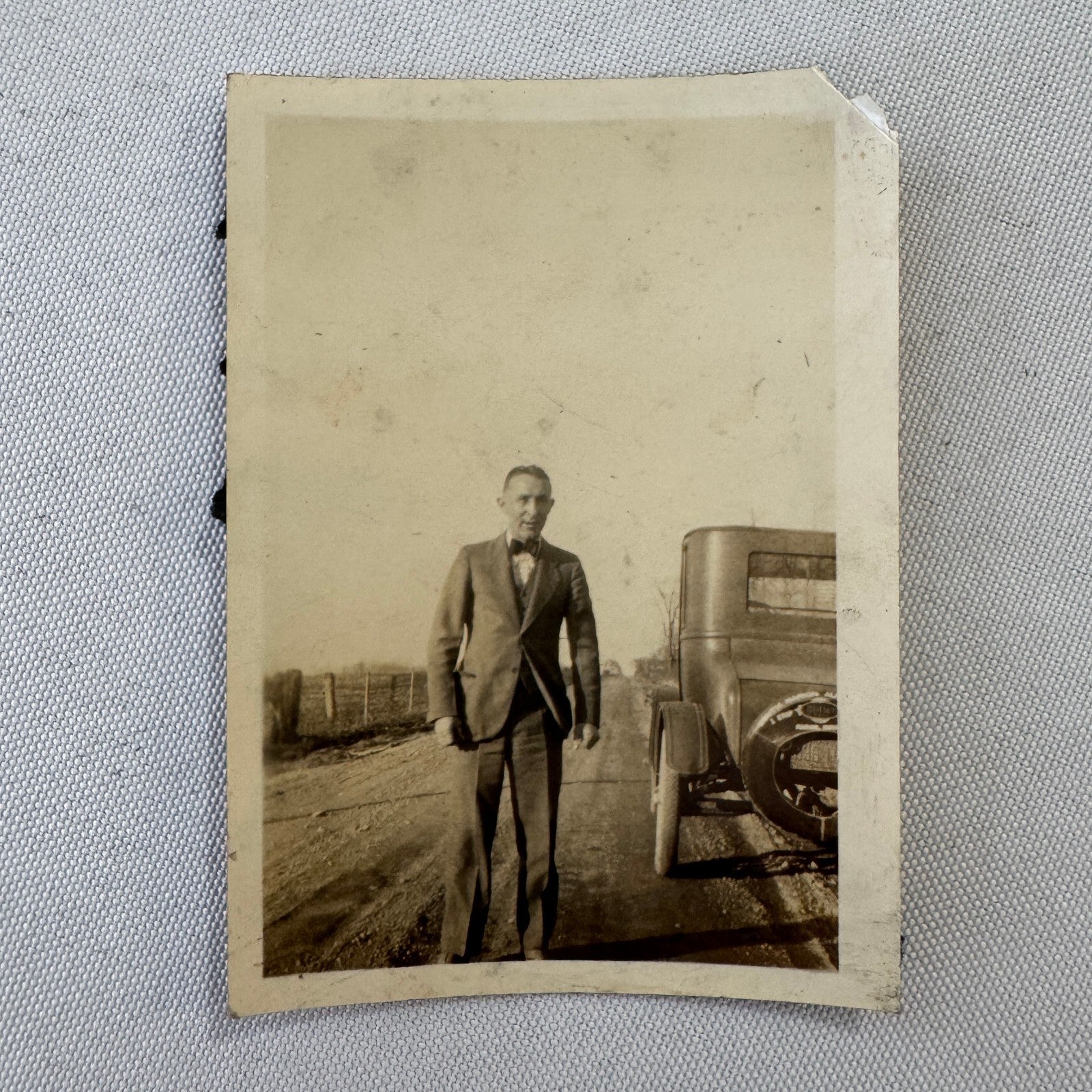 Vintage Car Automobile Photo Photograph Print Snapshot Man