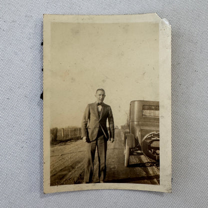 Vintage Car Automobile Photo Photograph Print Snapshot Man