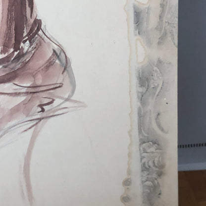 Vintage Painting Art Artwork Artist Arthur E Sudler Smoking Woman