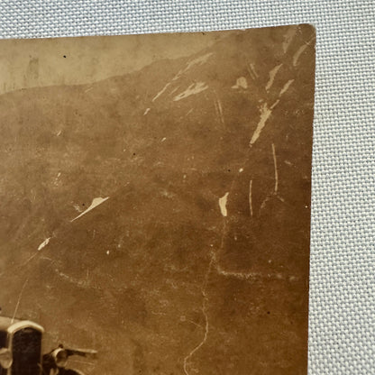 Vintage Photo Photograph Print Man with Early Car Automobile European