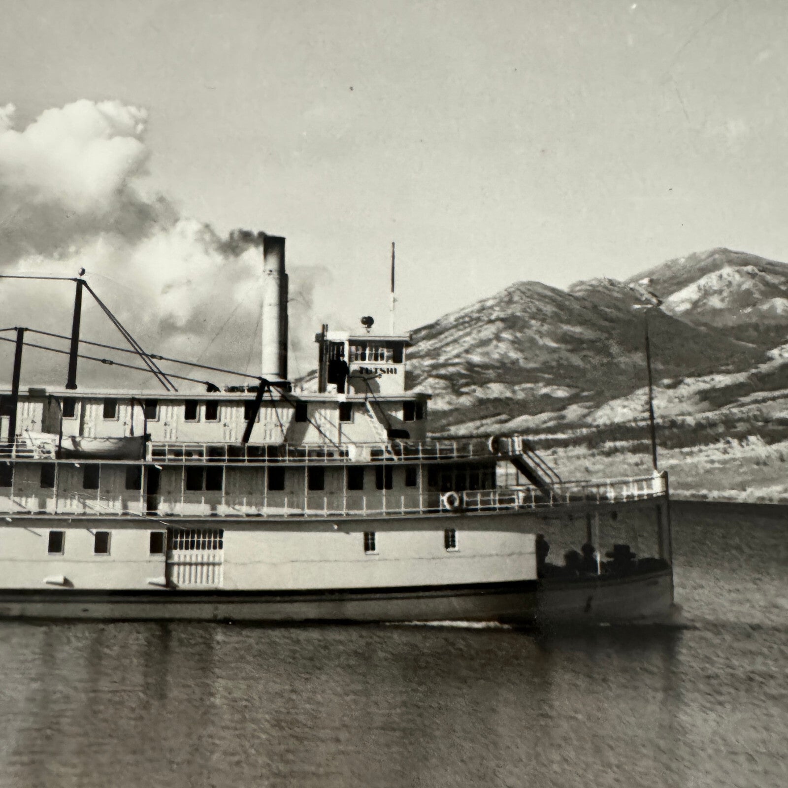 Vintage Canadian Pacific Railway Photograph Sternwheeler Klondike Ship 1954