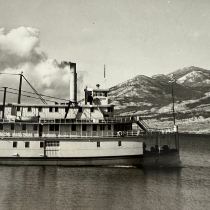 Vintage Canadian Pacific Railway Photograph Sternwheeler Klondike Ship 1954