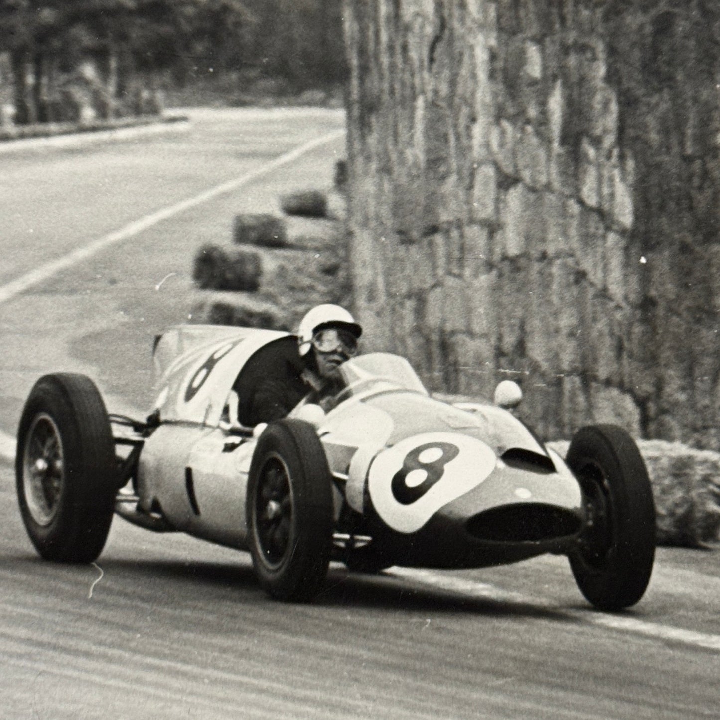 Vintage Racing Photo Photograph Olivier Gendebien Portuguese Grand Prix 1960