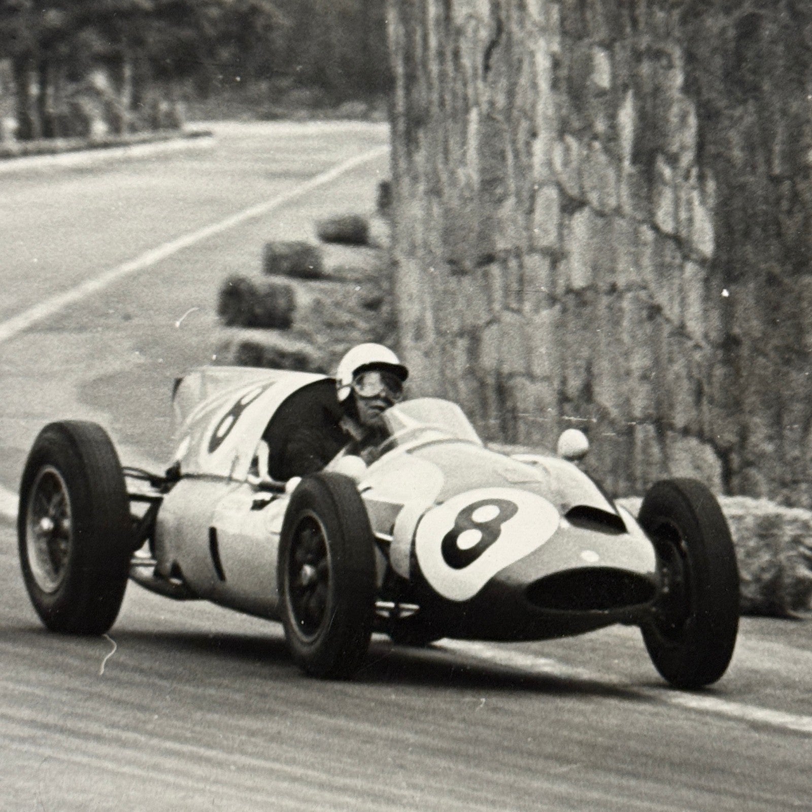 Vintage Racing Photo Photograph Olivier Gendebien Portuguese Grand Prix 1960