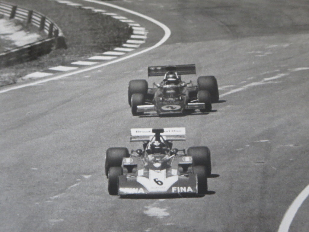 Vintage 1973 Brazilian Grand Prix Racing Photograph Photo Jackie Stewart + 