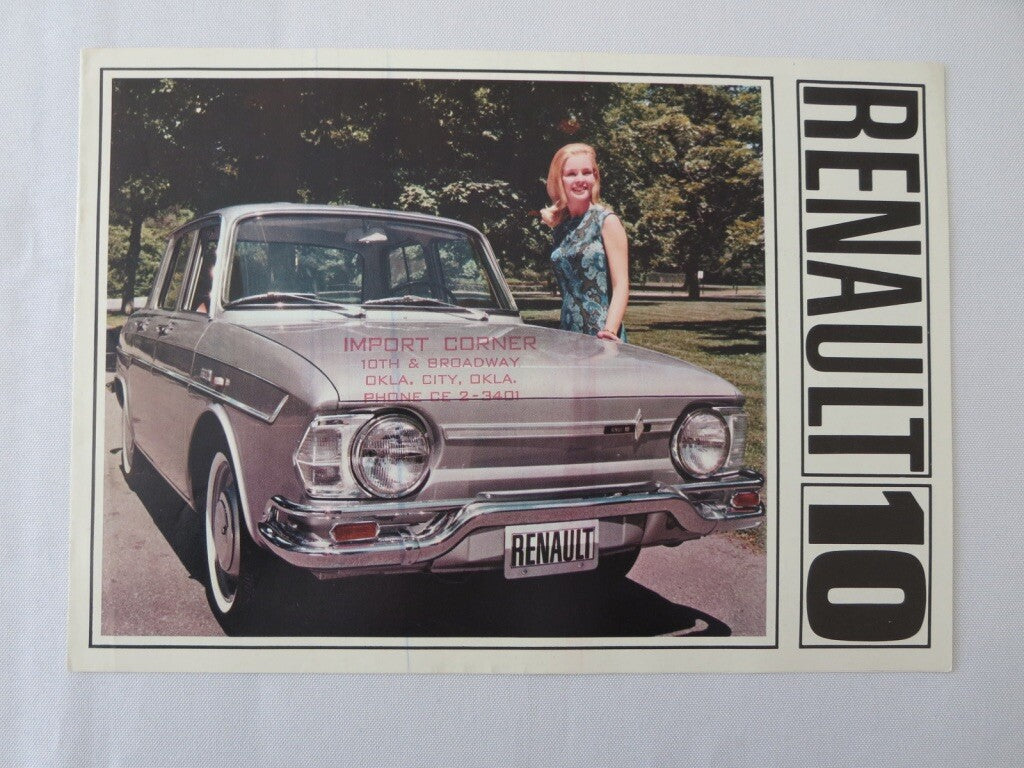1966 1967 Renault 10 Sales Brochure Catalog Vintage Advertising 