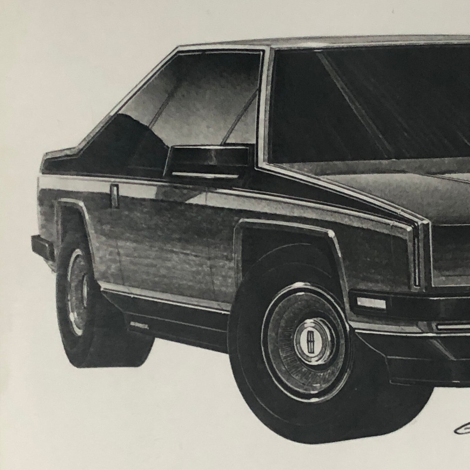 Vintage Car Design Photo Photograph of Illustration Lincoln Mark VIII Concept