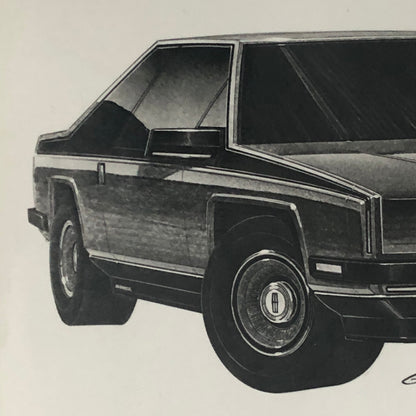 Vintage Car Design Photo Photograph of Illustration Lincoln Mark VIII Concept