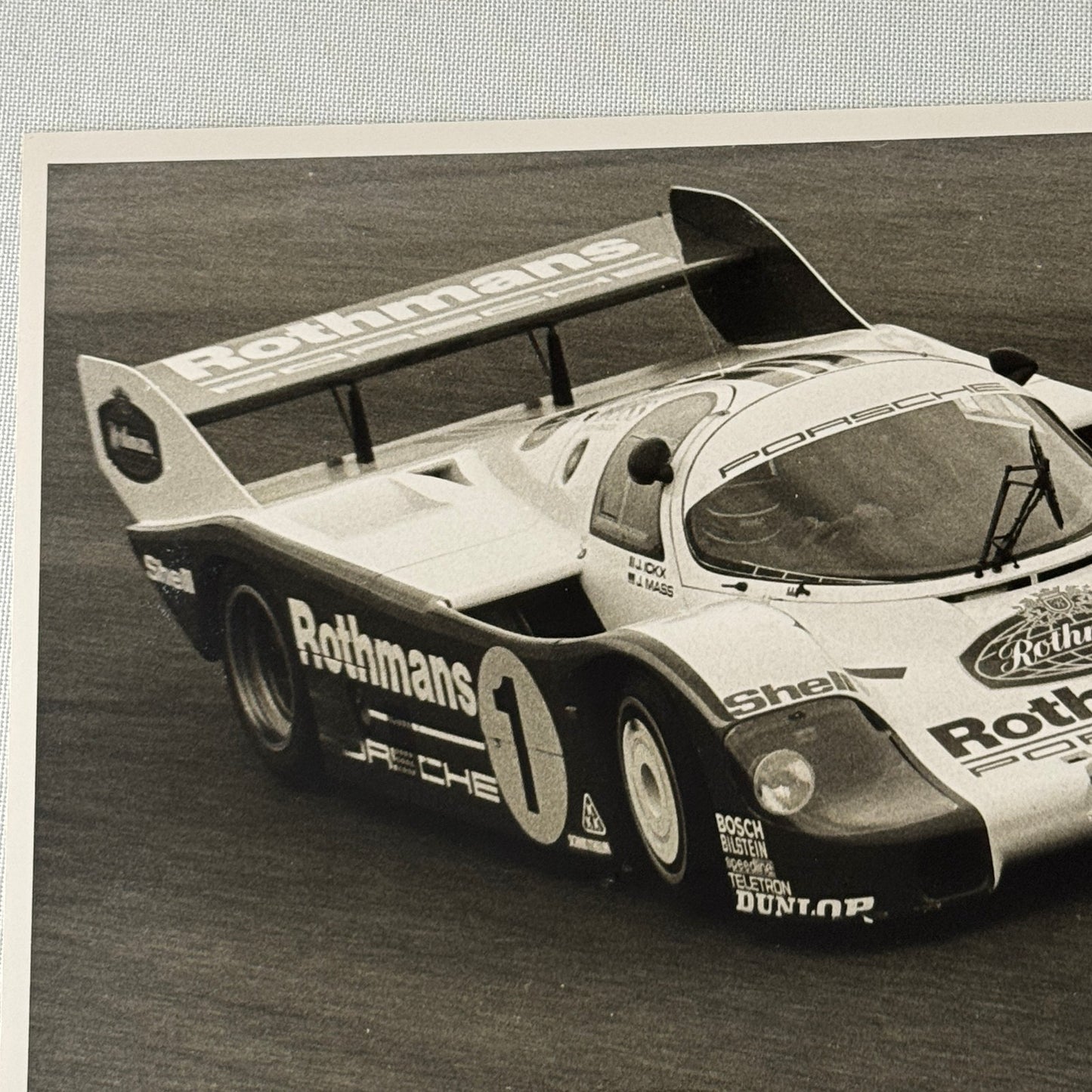 Porsche 956 Rothmans Racing Race Car Photo Photograph Print Vintage Monza 1983