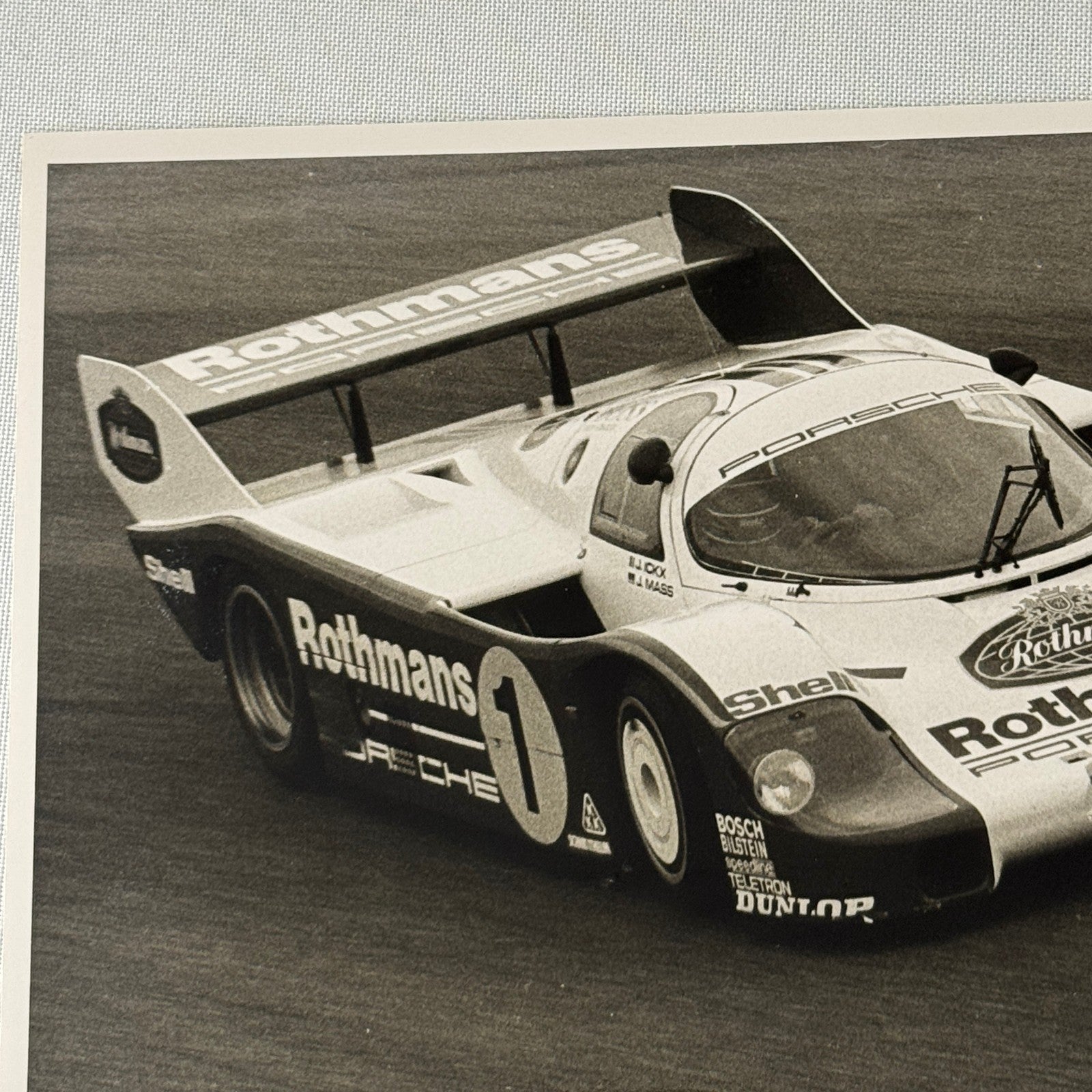 Porsche 956 Rothmans Racing Race Car Photo Photograph Print Vintage Monza 1983