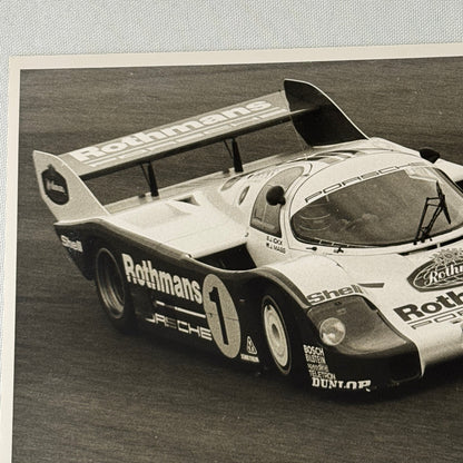 Porsche 956 Rothmans Racing Race Car Photo Photograph Print Vintage Monza 1983