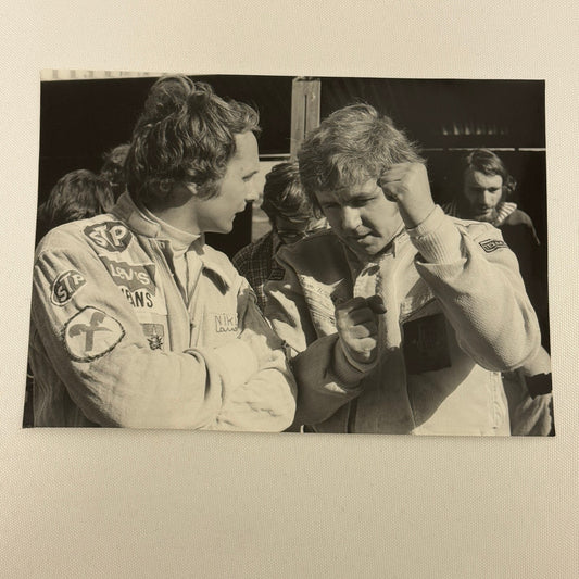 Vintage Racing Photo Niki Lauda Dave Walker 1972 French Grand Prix Race