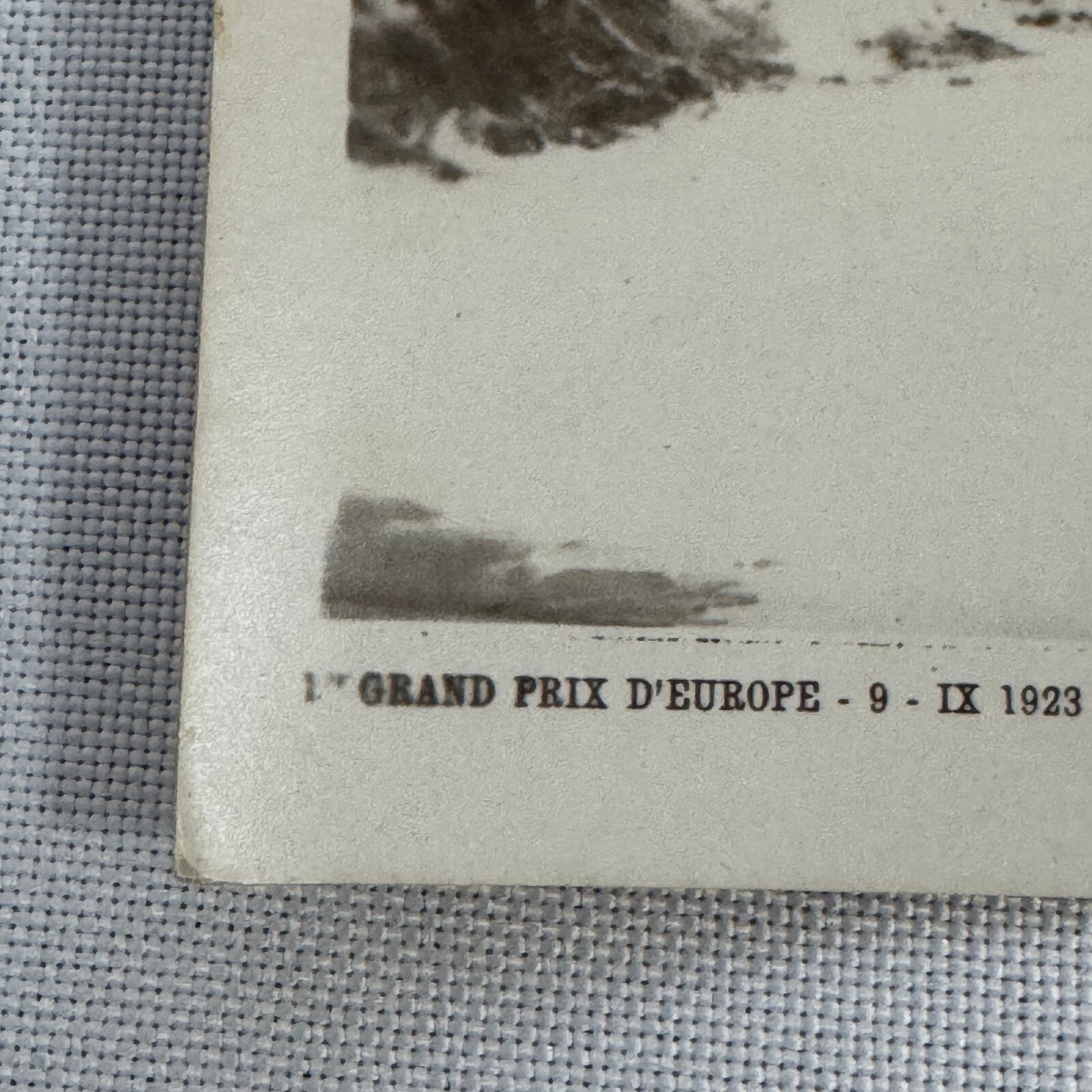 Vintage Fiat Racing Car Postcard Post Card European Grand Prix 1923 Race