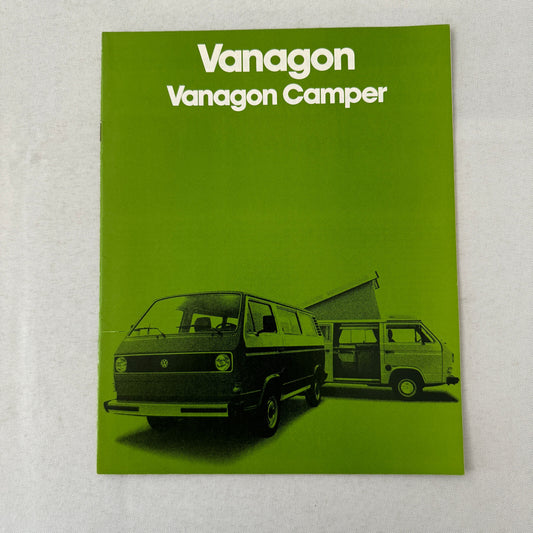 1980 Volkswagen VW Vanagon and Camper Sales Brochure Catalog Advertising