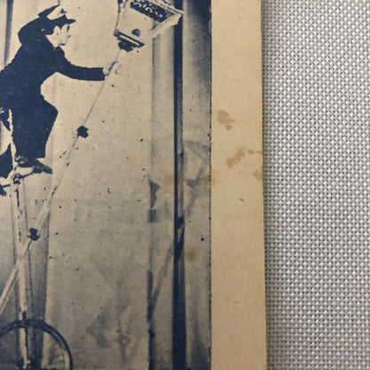 Vintage Circus Unicycle Balancing Act Postcard Post Card Original Rotax