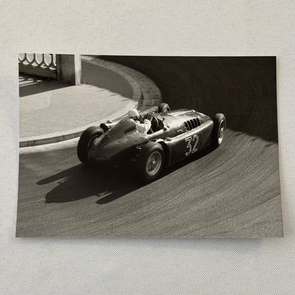 Louis Chiron Lancia D250 1955 Monaco Grand Prix Racing Photo Photograph Modern