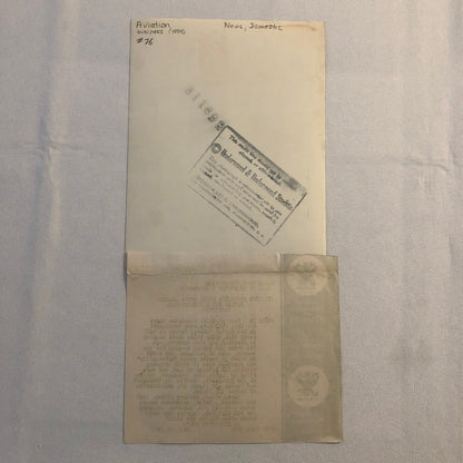 Press Photo Photograph Cancelled Airmail Contracts Lawsuit Underwood & Underwood