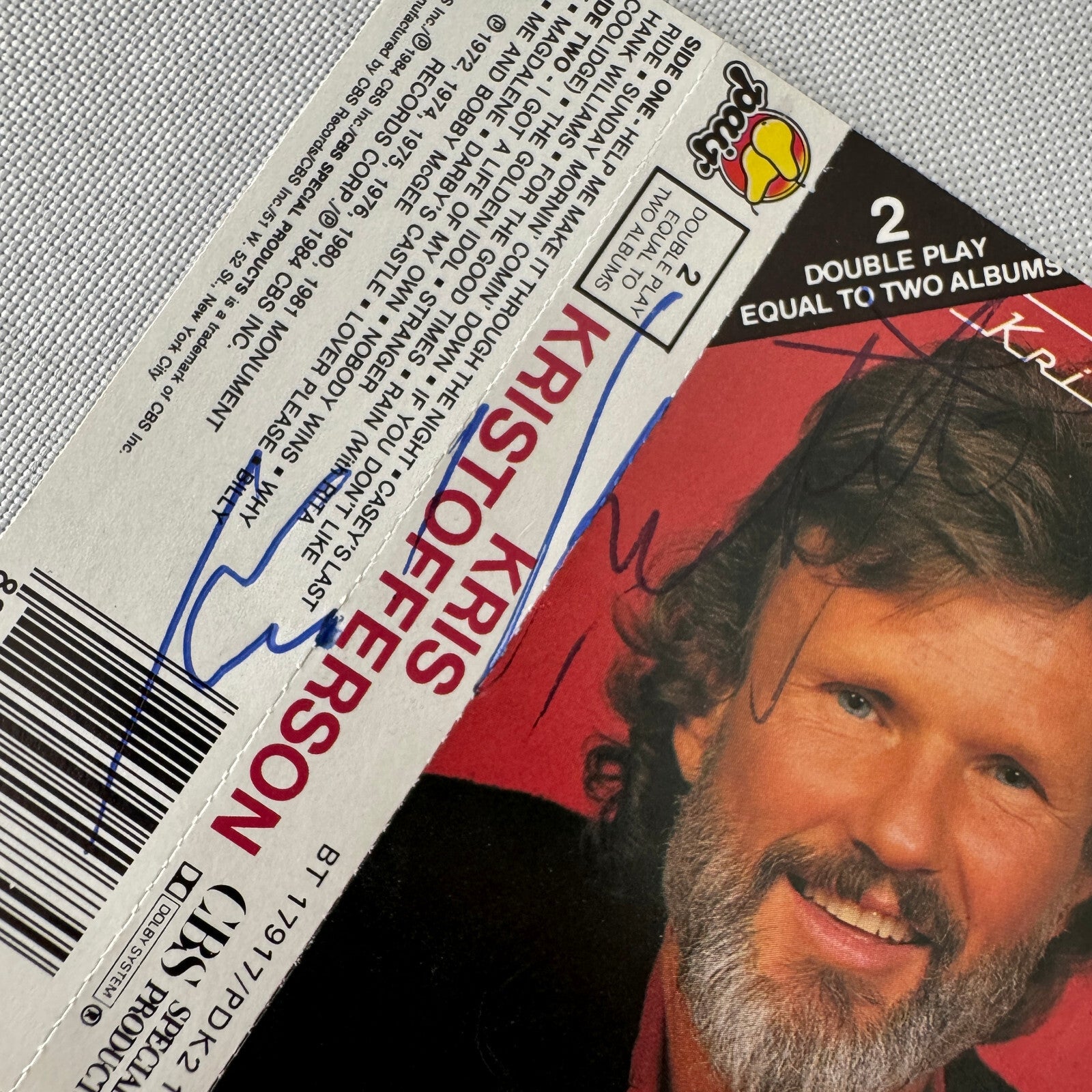 Kris Kristofferson My Songs Signed Casette Tape Insert Auto Autograph Signature