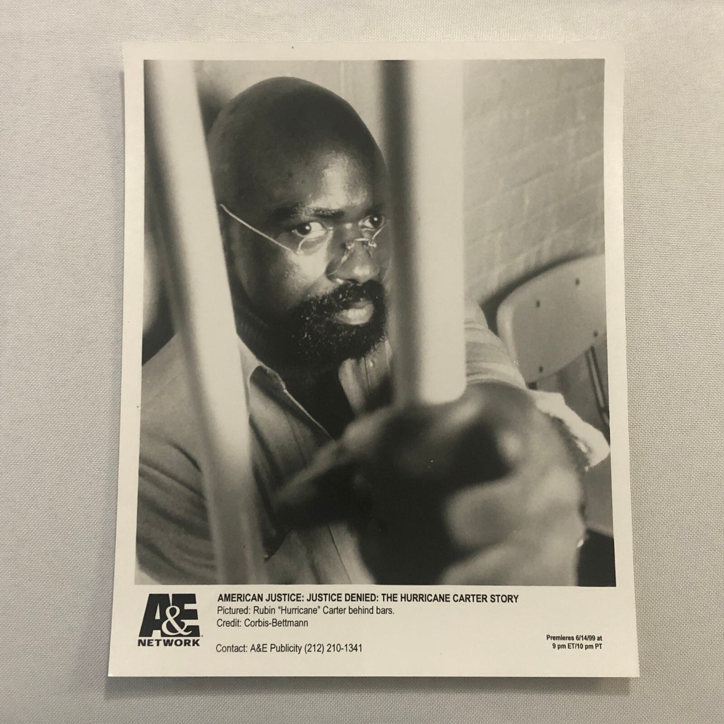Rubin Hurricane Carter A&E Television Press Photo Photograph American Justice