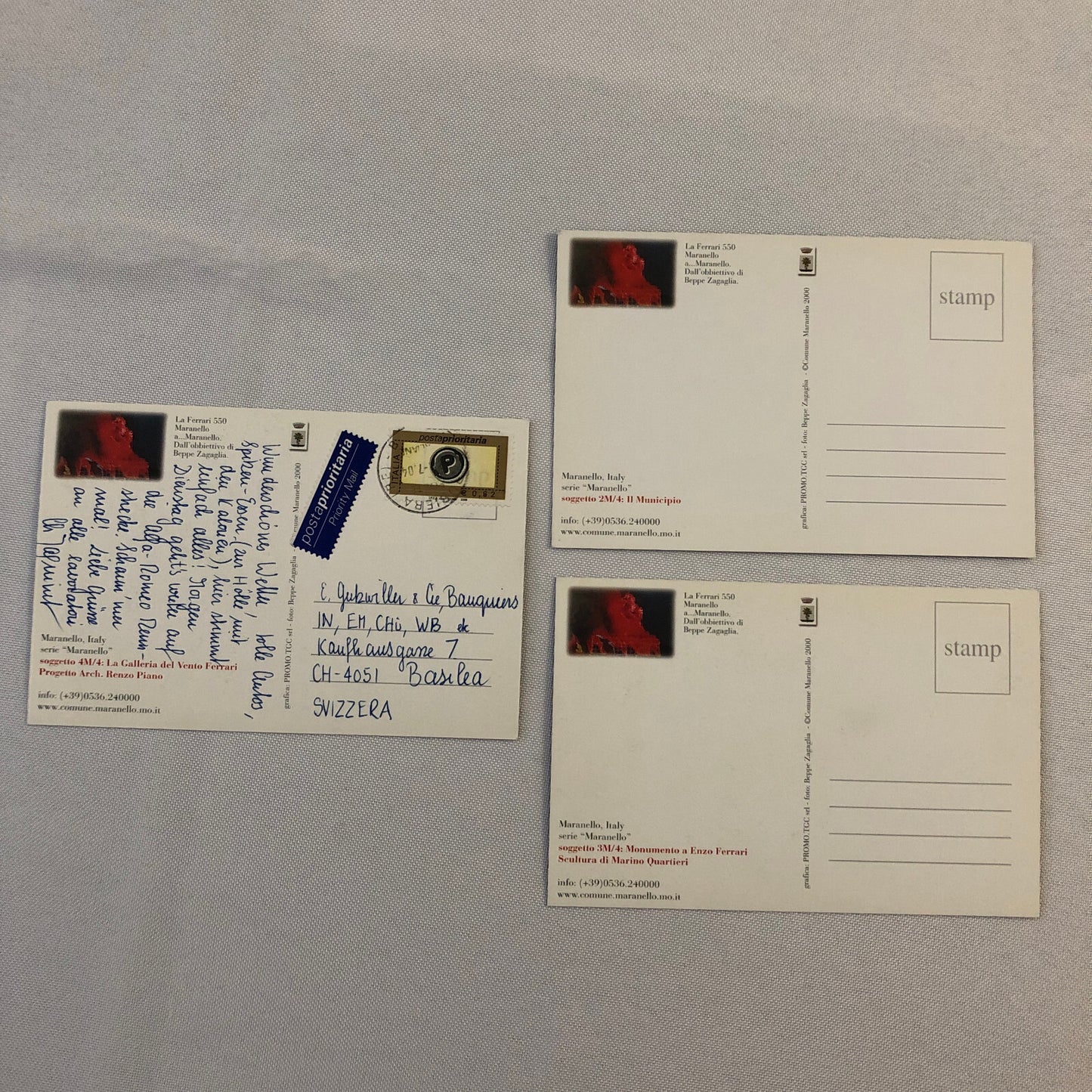 Ferrari 550 Maranello Postcard Post Card Lot of 3