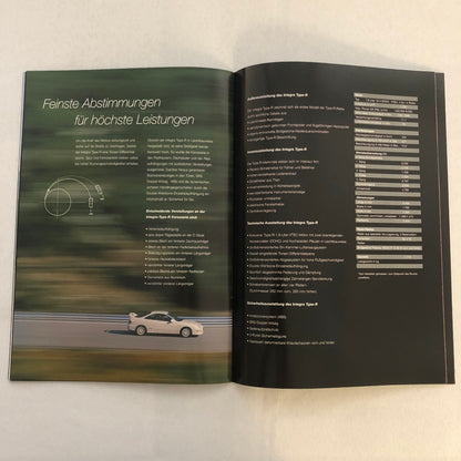 Honda Integra Type R Car Sales Brochure GERMAN Text European Market