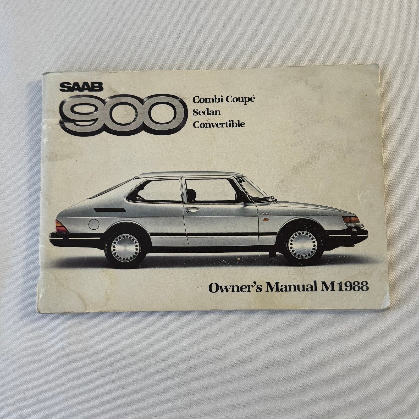 1988 Saab 900 Owners Manual Book Pouch Sedan Convertible Vintage Car