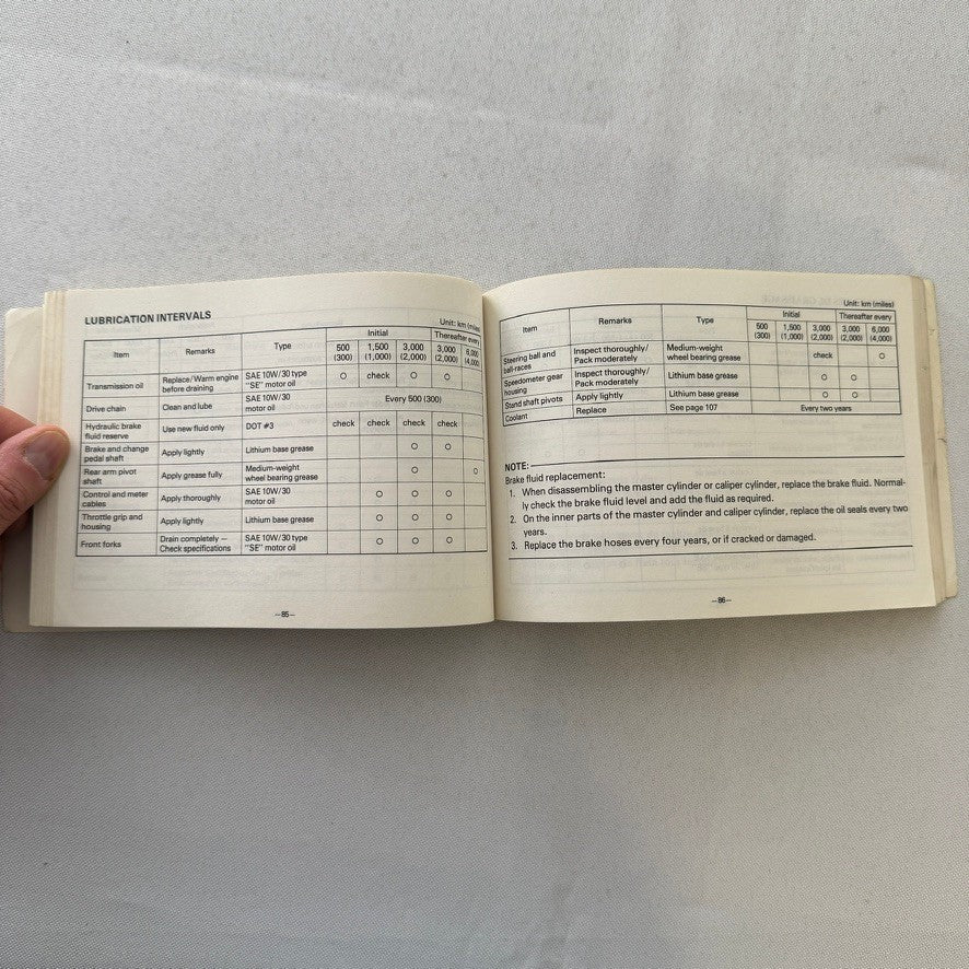 1981 Yamaha RD250LC and RD350LC Motorcycle Bike Owners Manual Instruction Book