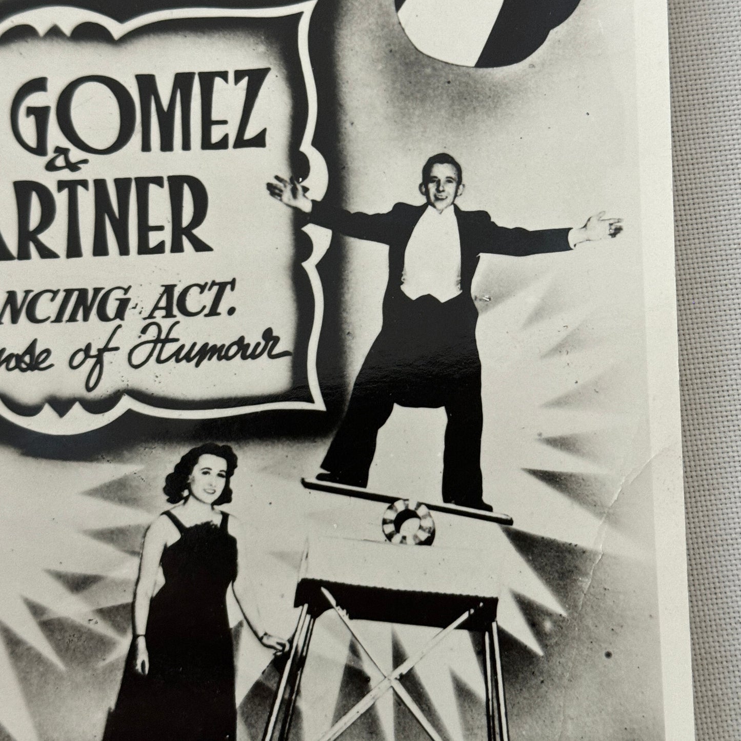 Vintage Circus Performer Acrobat Balancing Act Photo Photograph Will Gomez